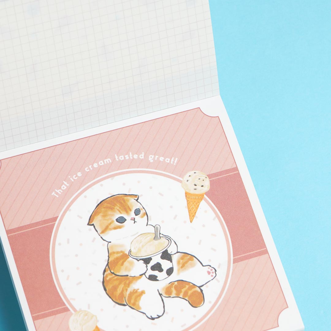 Mofusand Neko Ice Cream Mini Memo Pad