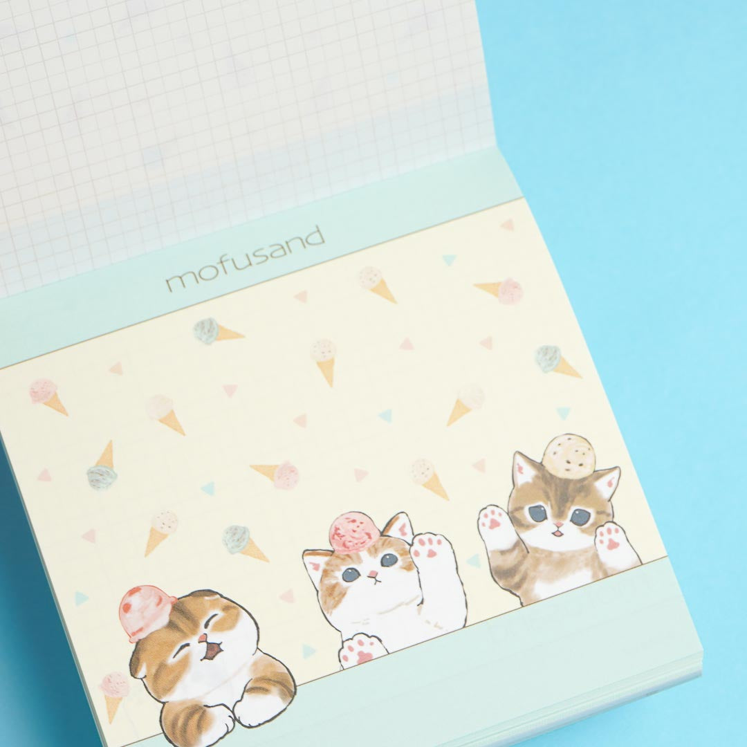 Mofusand Neko Ice Cream Mini Memo Pad