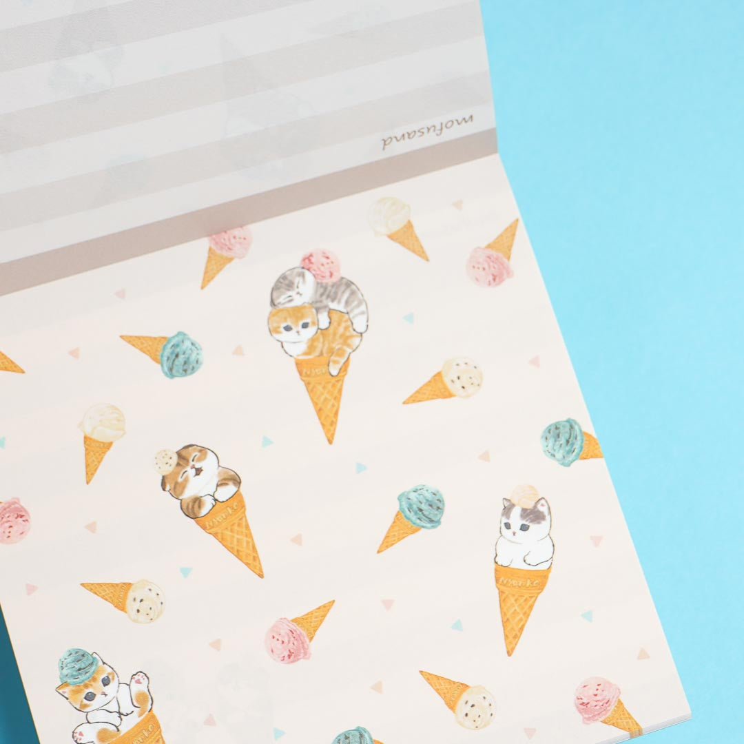 Mofusand Neko Ice Cream Mini Memo Pad