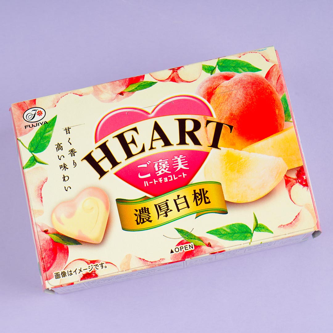 Fujiya Reward Heart Chocolate - Rich White Peach