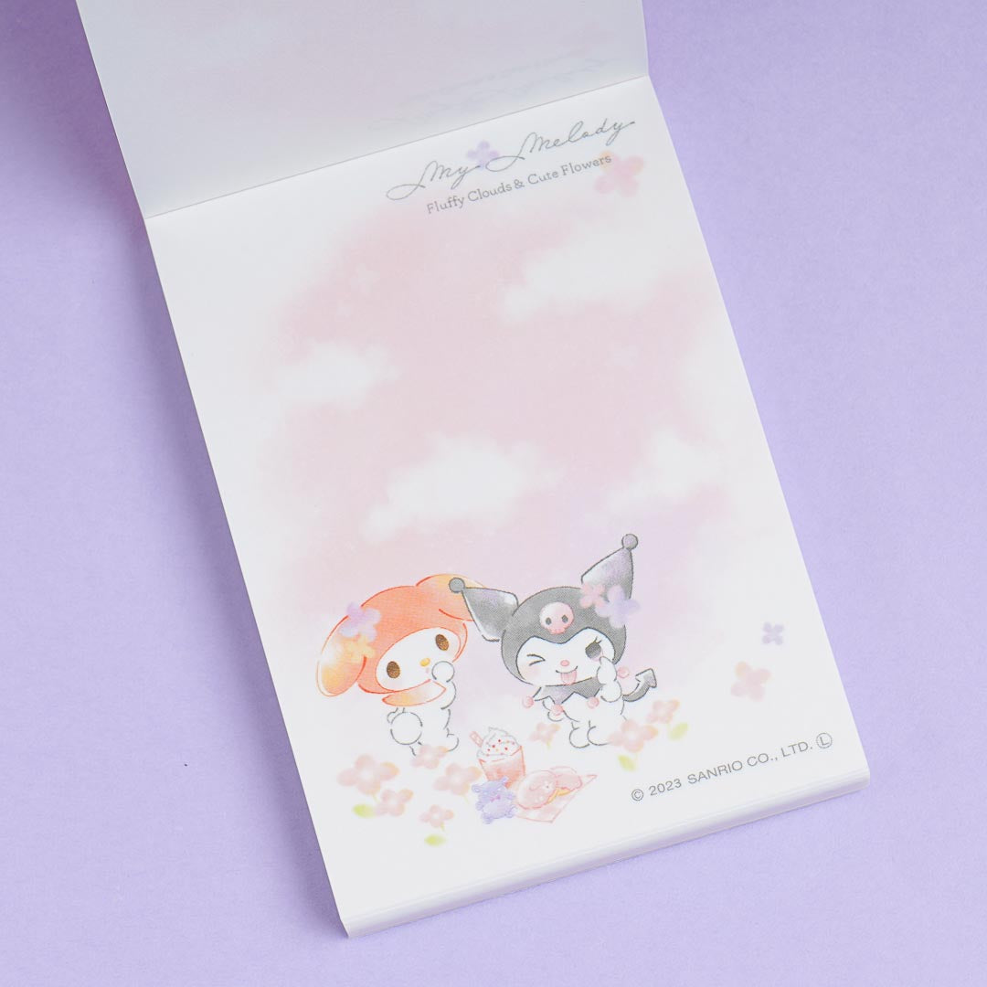 Kuromi & My Melody Fluffy Clouds Mini Memo Pad