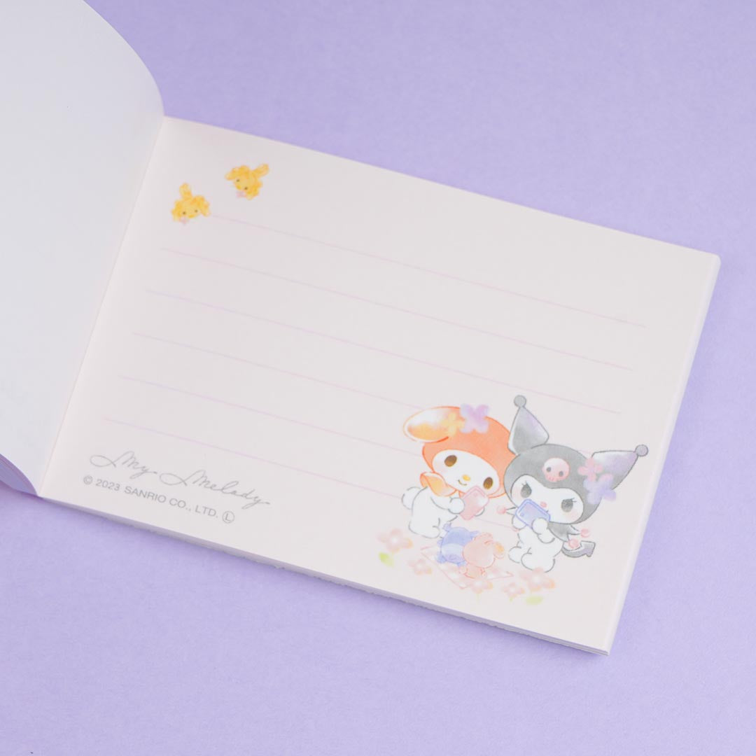 Kuromi & My Melody Fluffy Clouds Mini Memo Pad