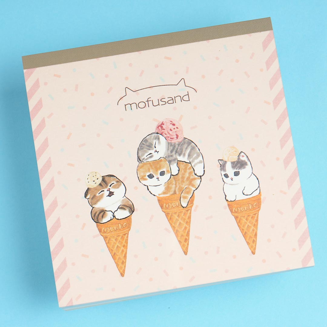 Mofusand Neko Ice Cream Mini Memo Pad