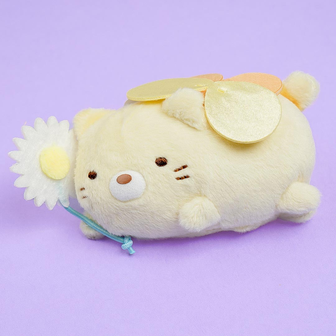 Sumikko Gurashi Fairy Flower Garden Plushie Badge - Neko