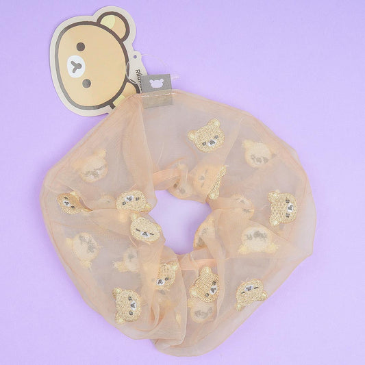 Rilakkuma Sheer Embroidery Scrunchie