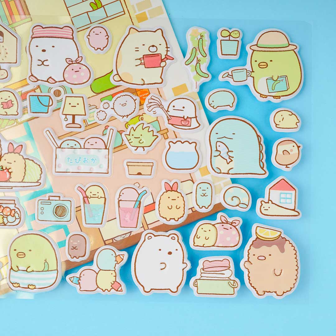 Sumikko Gurashi Bag Case Puffy Play Sticker Set