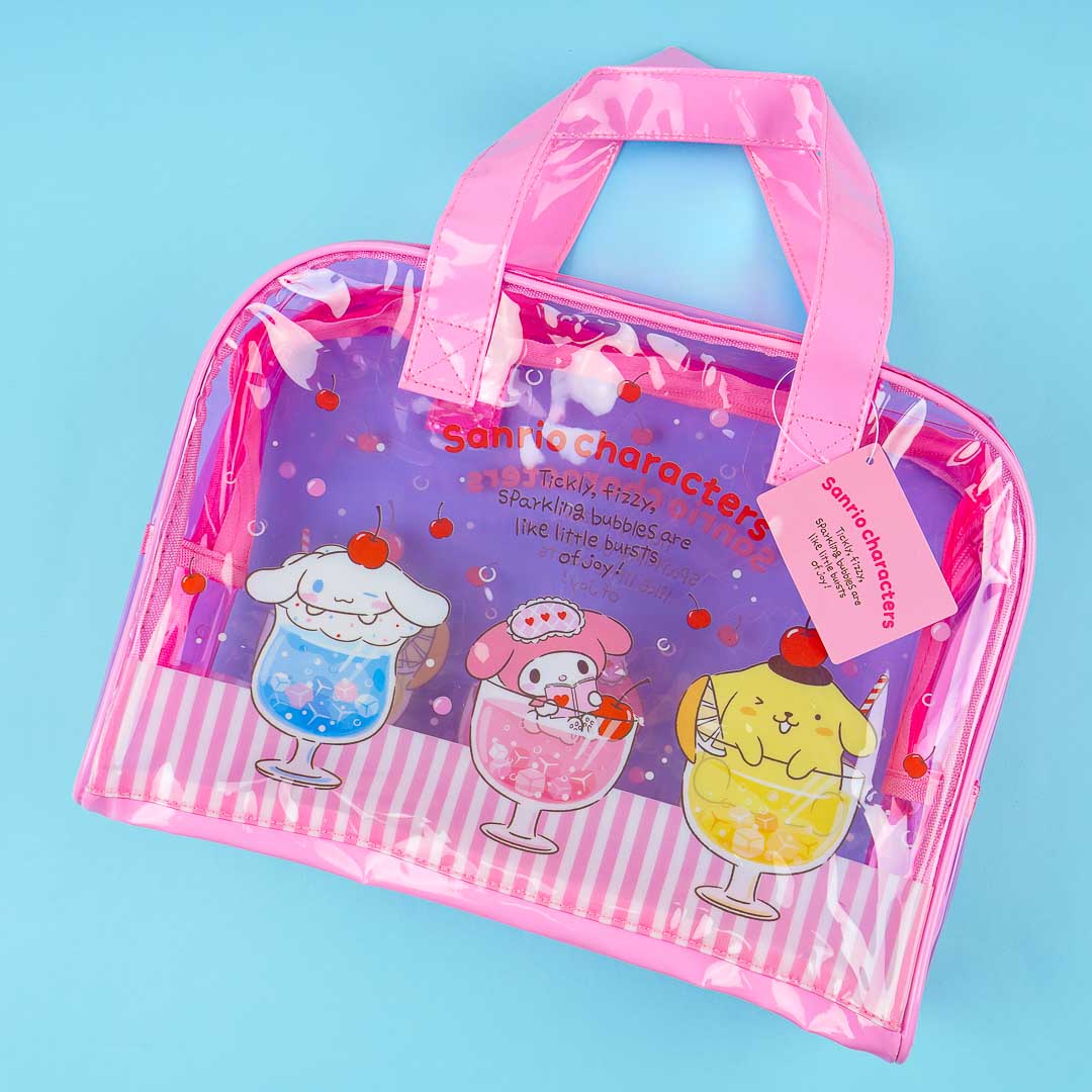 Sanrio Characters Cream Soda Clear Vinyl Boston Bag