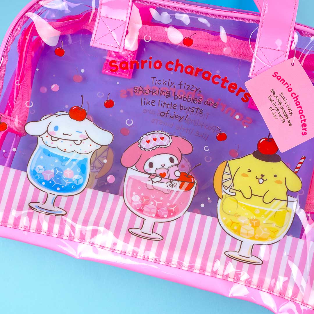 Sanrio Characters Cream Soda Clear Vinyl Boston Bag