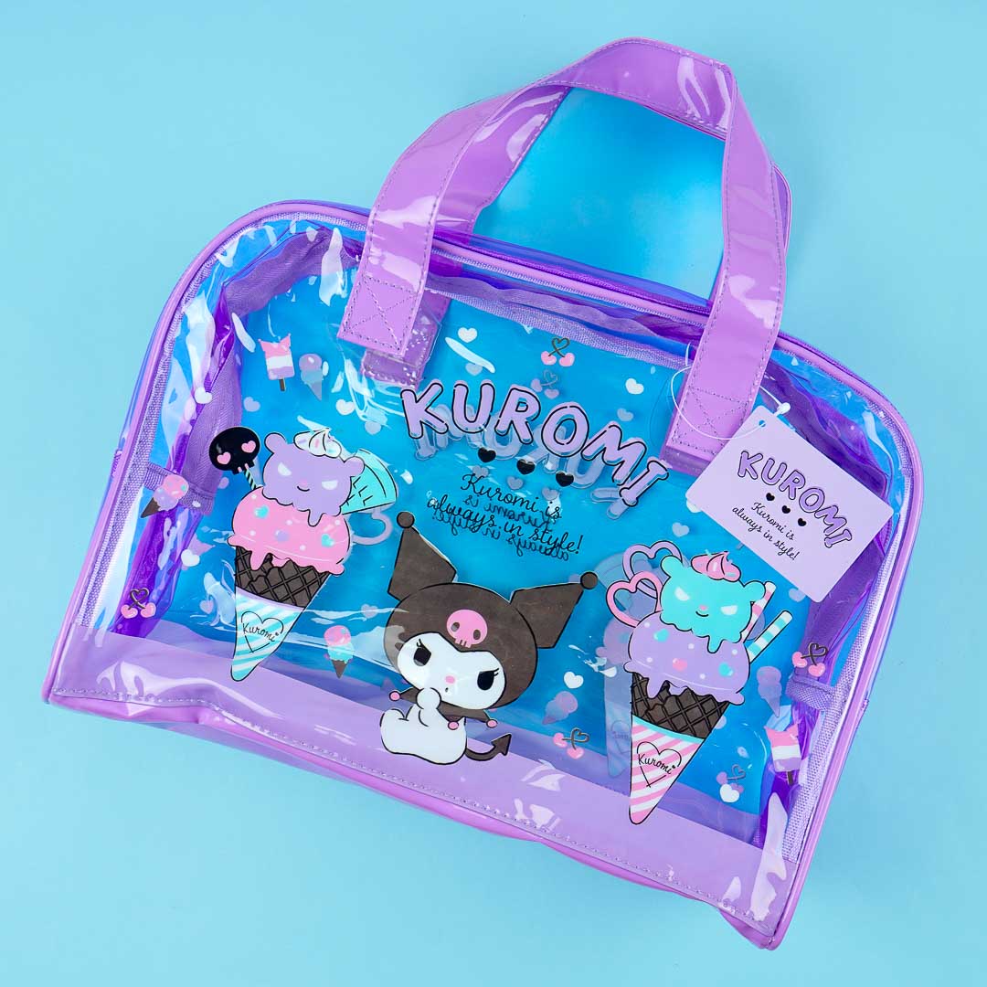 Kuromi Ice Cream Dream Clear Vinyl Boston Bag