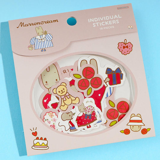 Marron Cream Retro Sticker Flakes
