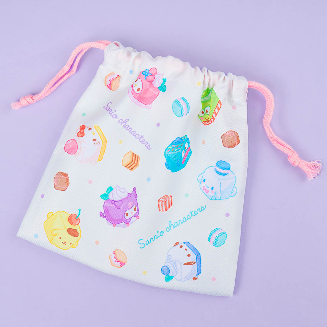 Sanrio Characters Cubed Sweets Drawstring Pouch