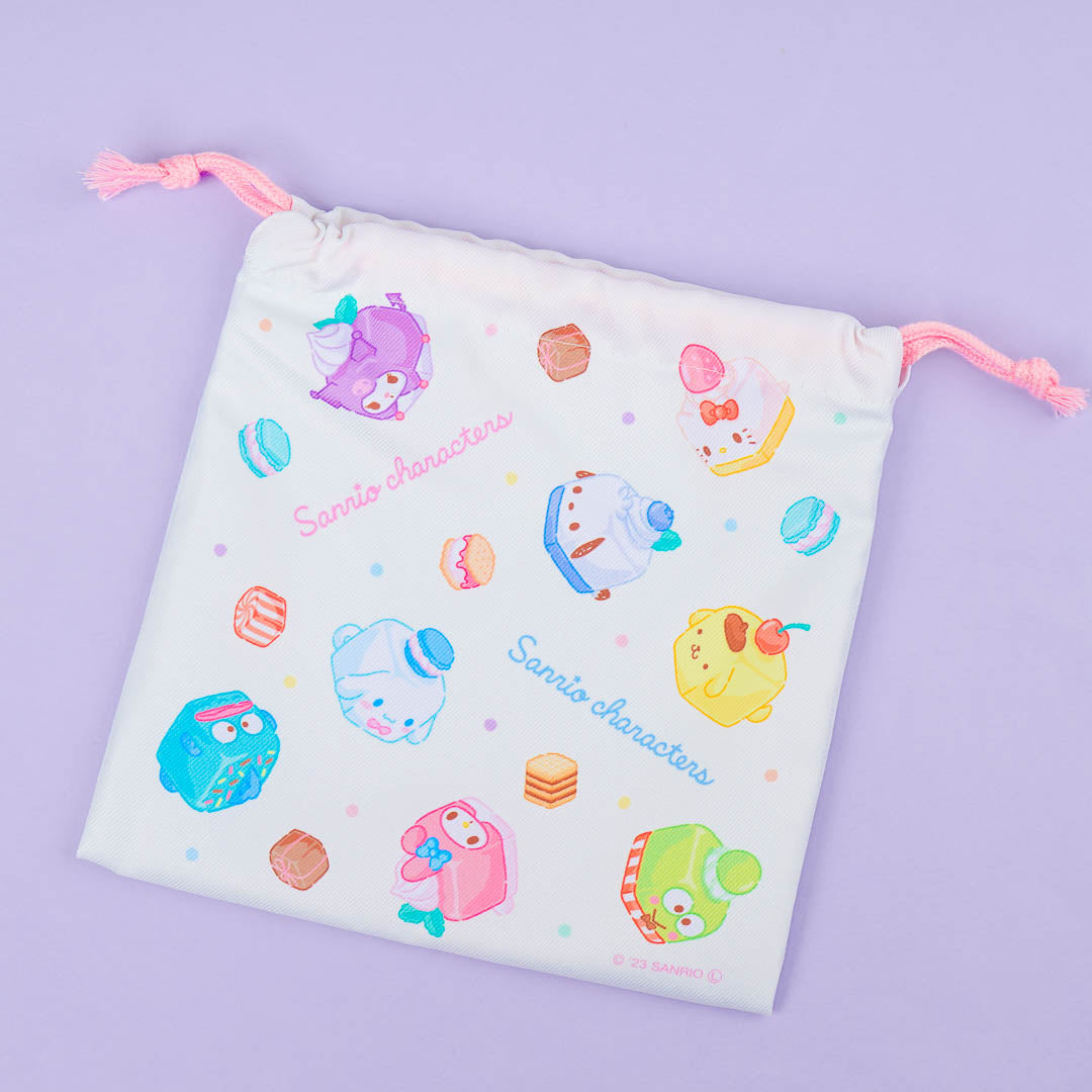 Sanrio Characters Cubed Sweets Drawstring Pouch