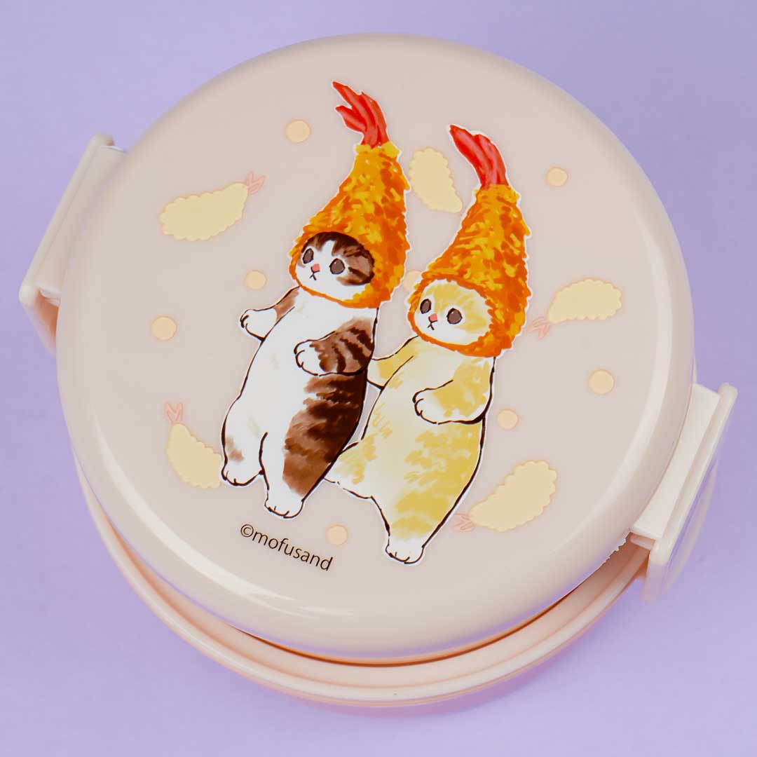 Mofusand Tempura Fun Round Stackable Bento Box