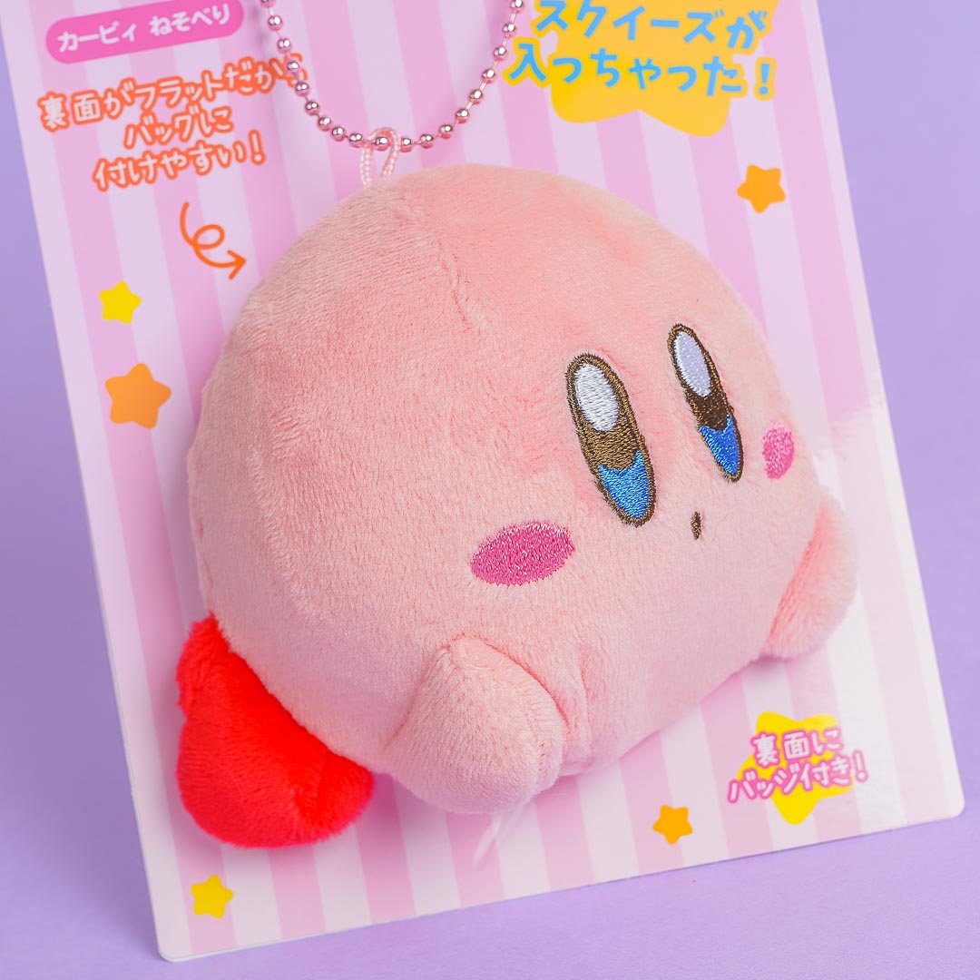 Kirby Lying Down Plushie & Badge