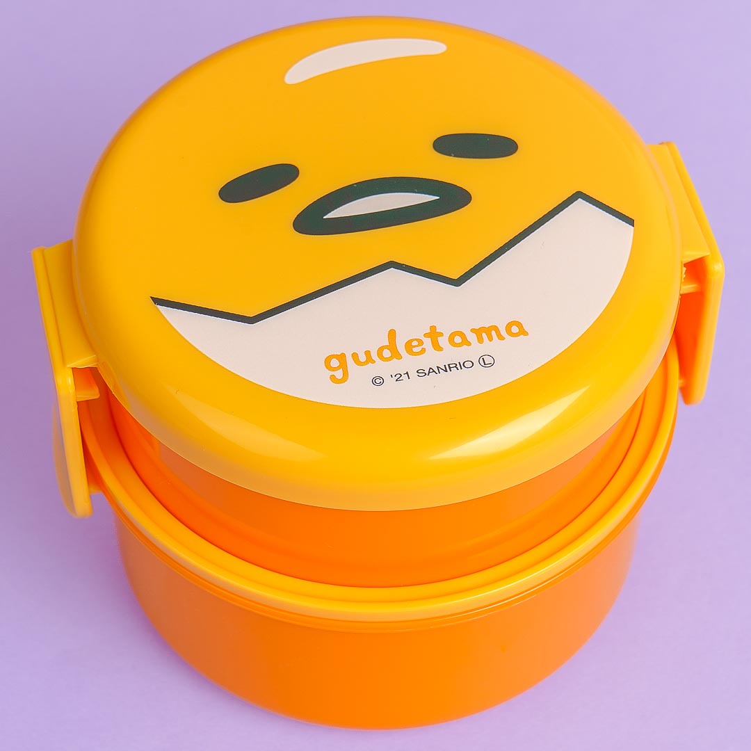 Gudetama Lazy Egg Double Layer Lunch Box With Fork