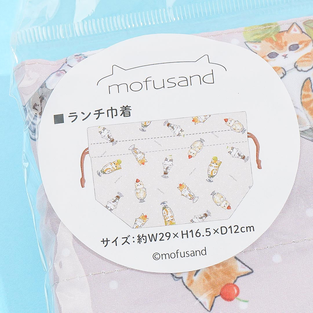 Mofusand Cat Parfait Drawstring Lunch Bag
