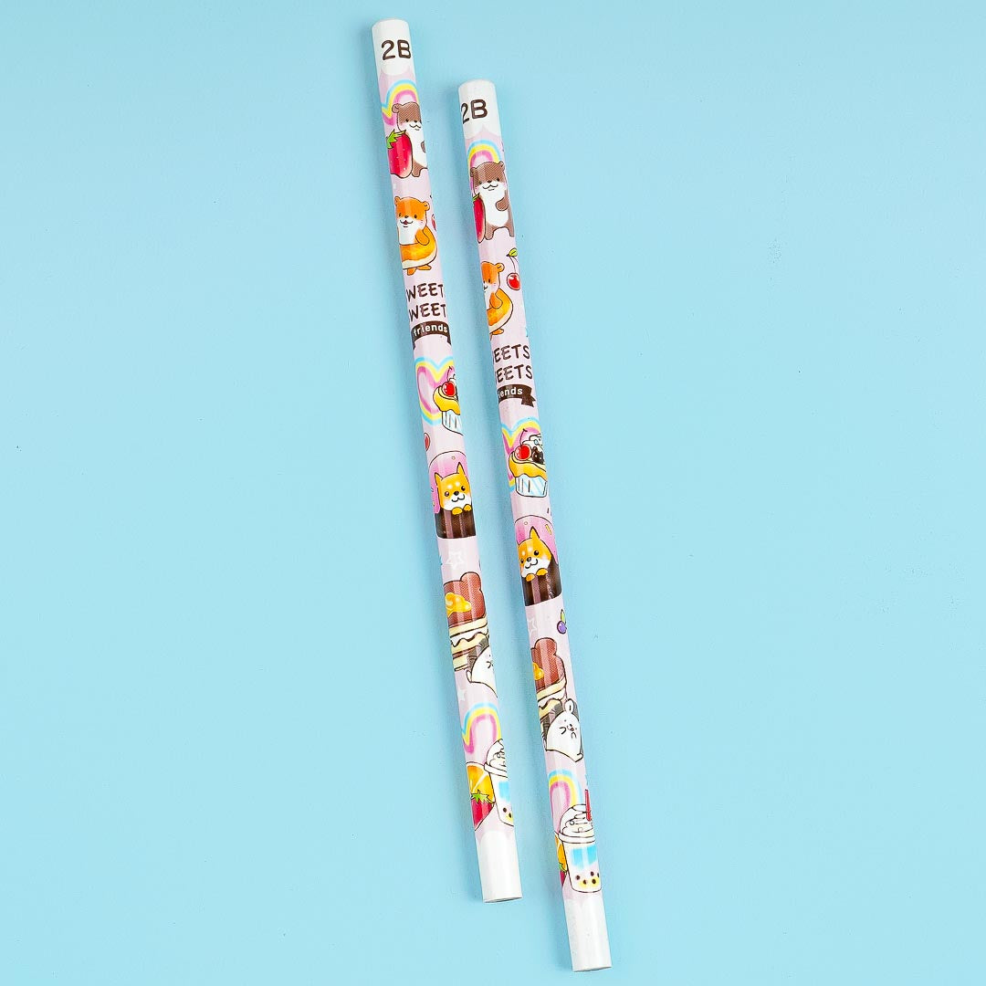 Sweet Cuddly Deserts 2B Pencil Set - Pink