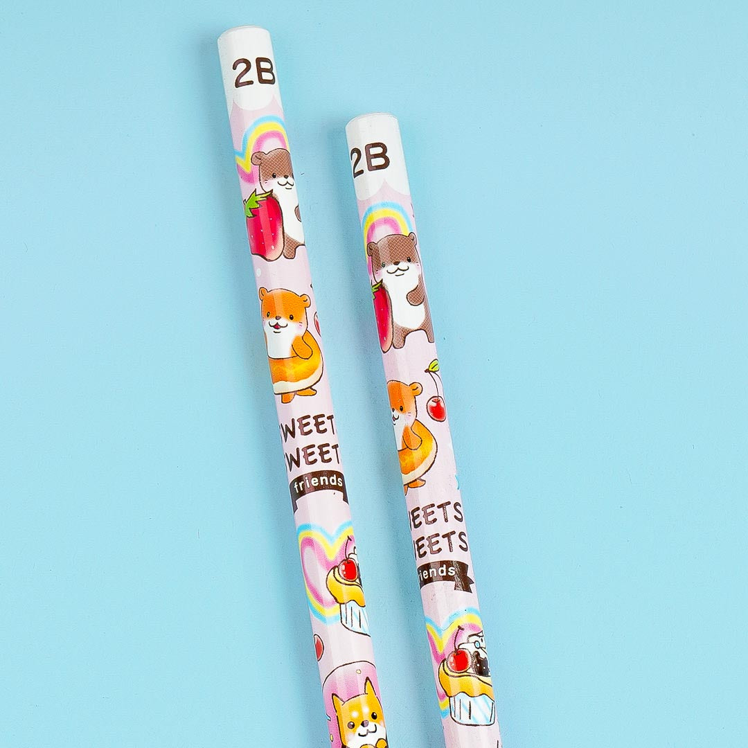 Sweet Cuddly Deserts 2B Pencil Set - Pink