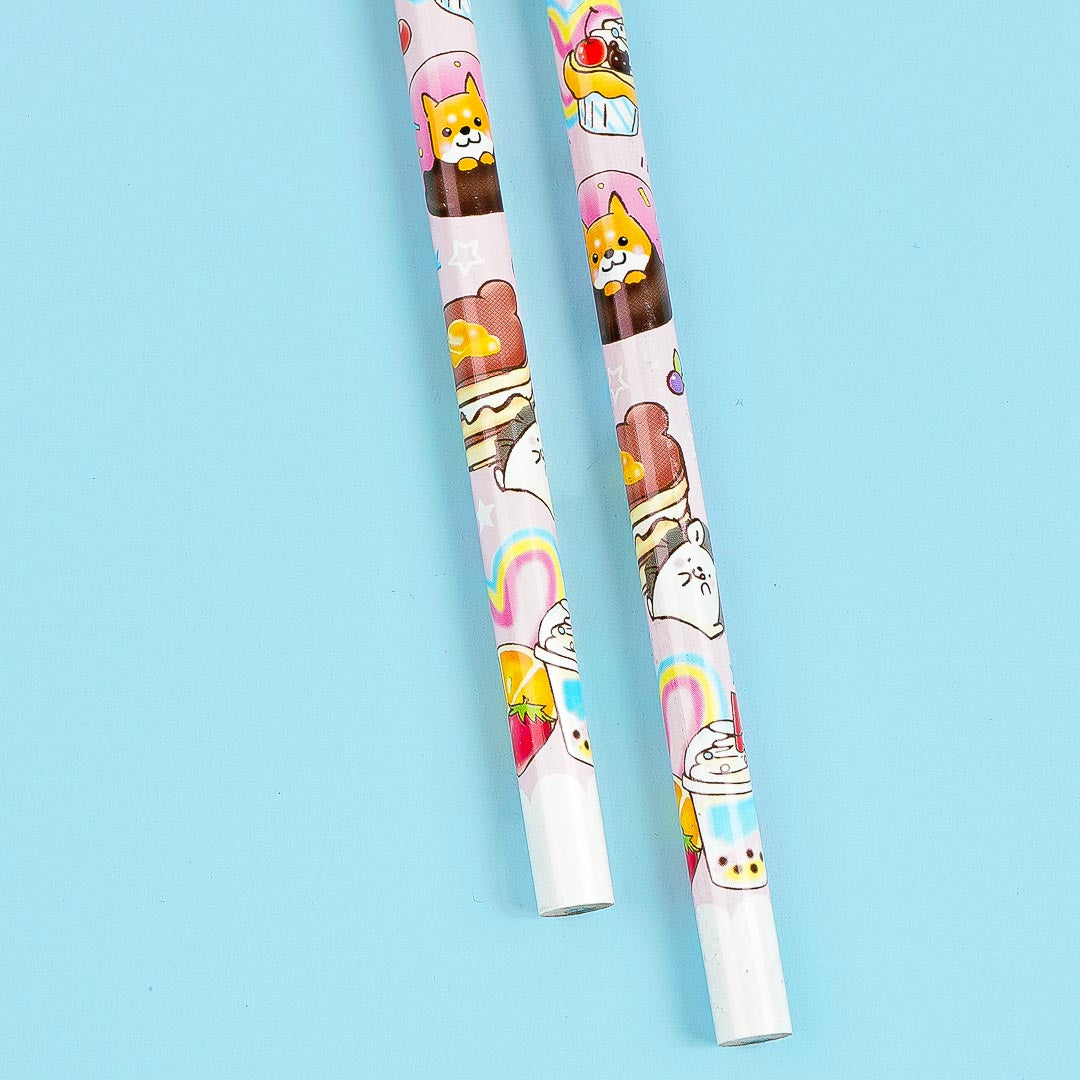 Sweet Cuddly Deserts 2B Pencil Set - Pink