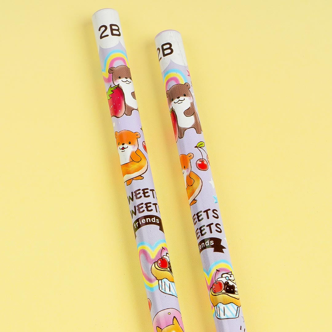 Sweet Cuddly Deserts 2B Pencil Set - Purple