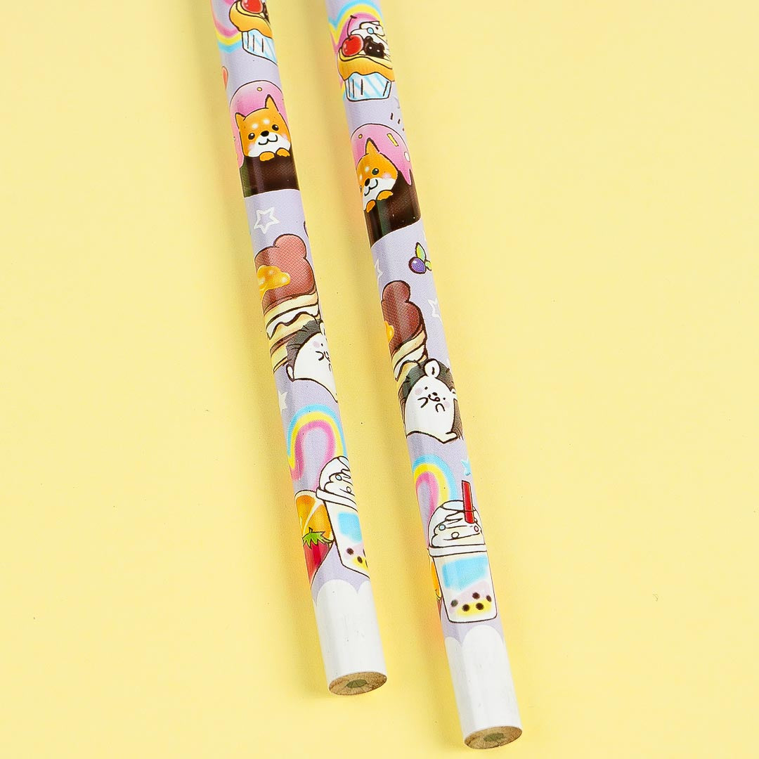 Sweet Cuddly Deserts 2B Pencil Set - Purple