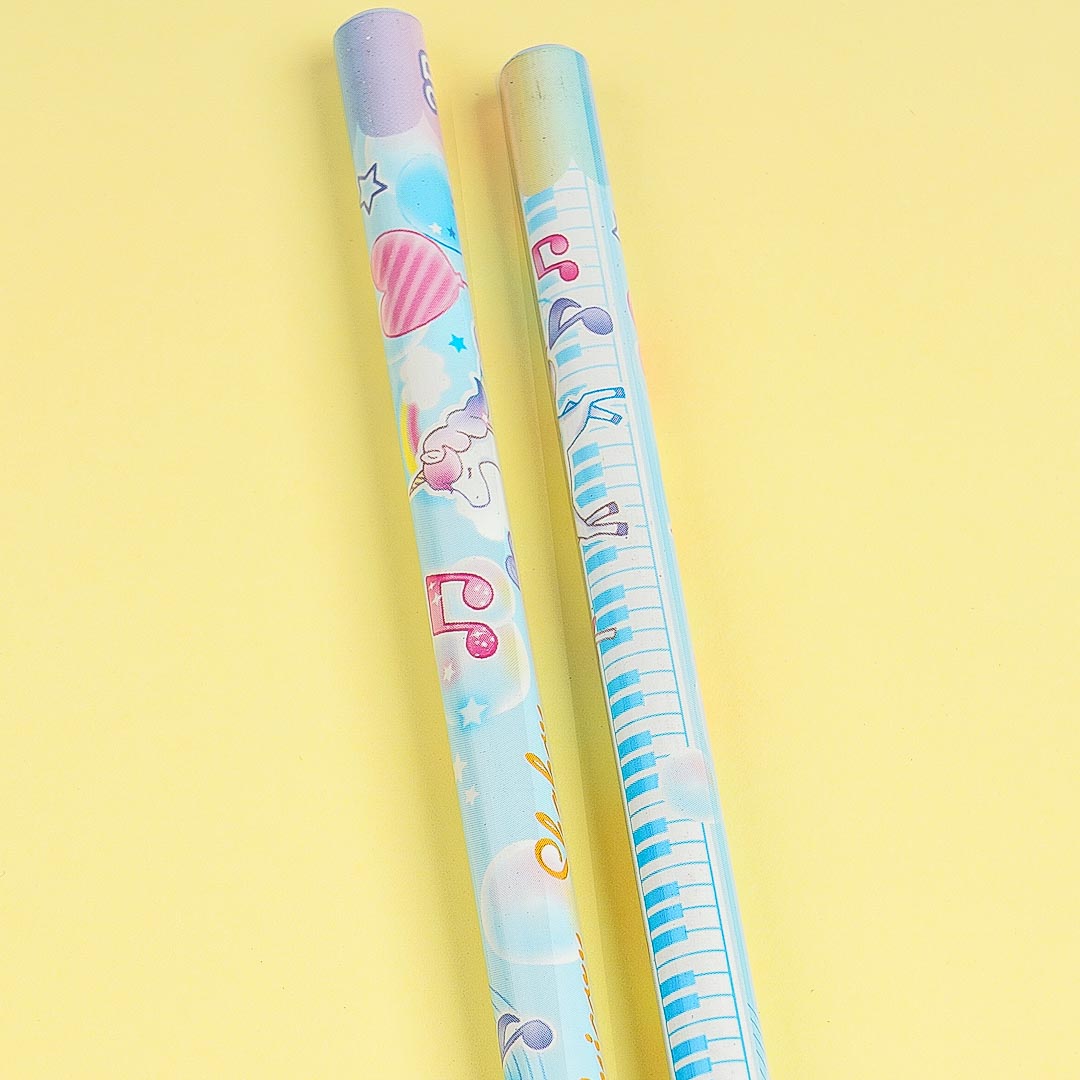 Musical Unicorn 2B Pencil Set - Blue