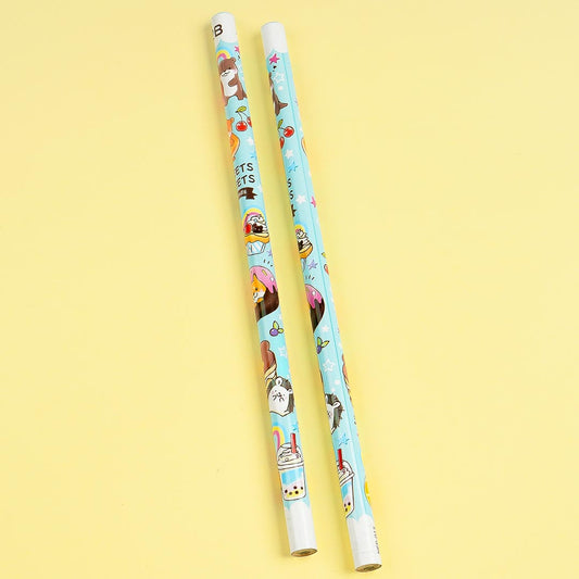 Sweet Cuddly Deserts 2B Pencil Set - Blue