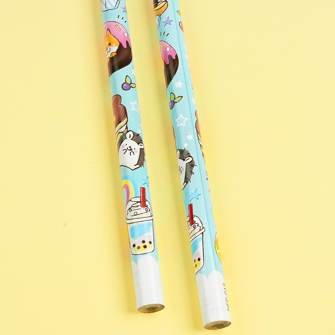 Sweet Cuddly Deserts 2B Pencil Set - Blue
