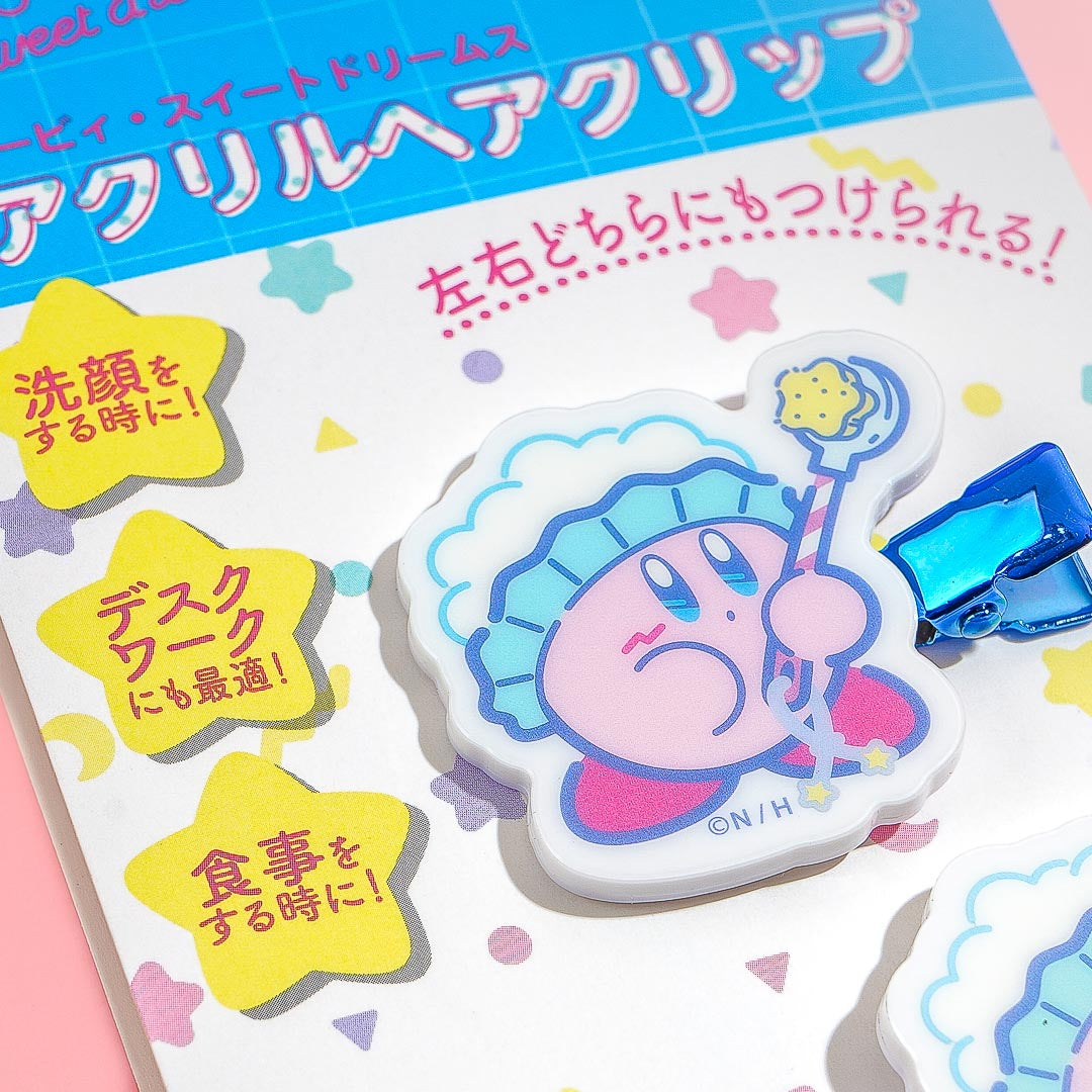 Kirby Sweet Dreams Acrylic Hair Clips - Bubble Bath