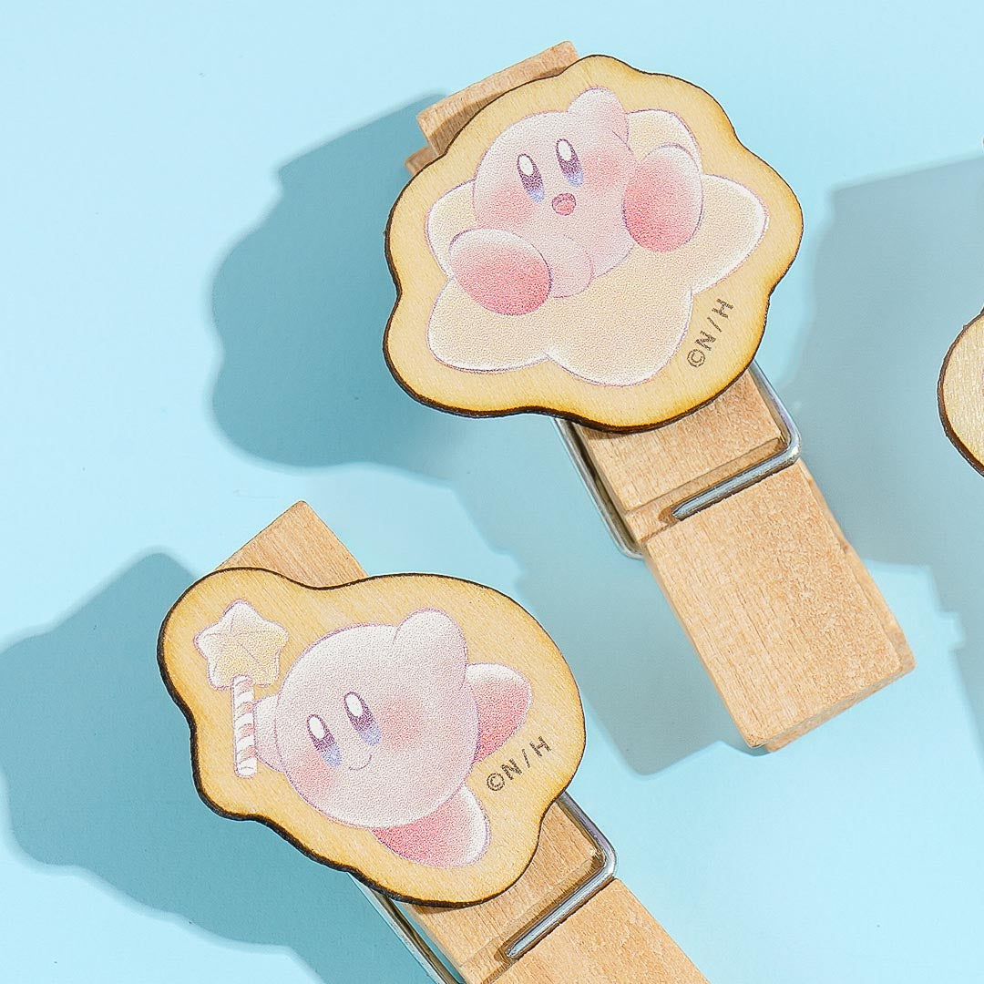 Kirby's Dream Land Wood Clip Set
