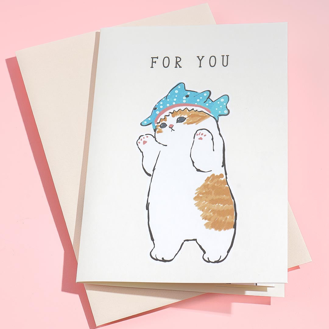 Mofusand Shark 3D Pop-Up Greeting Card