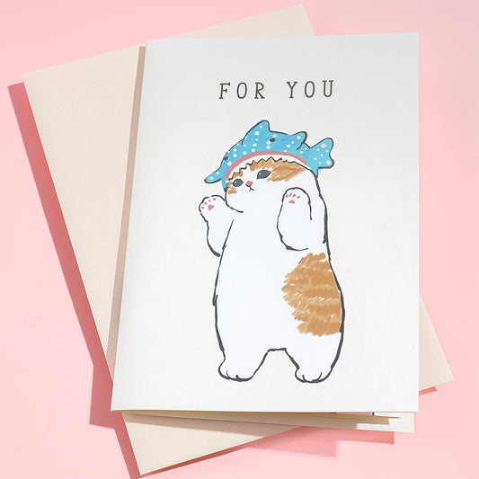 Mofusand Shark 3D Pop-Up Greeting Card