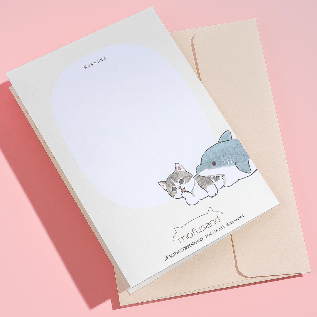 Mofusand Shark 3D Pop-Up Greeting Card