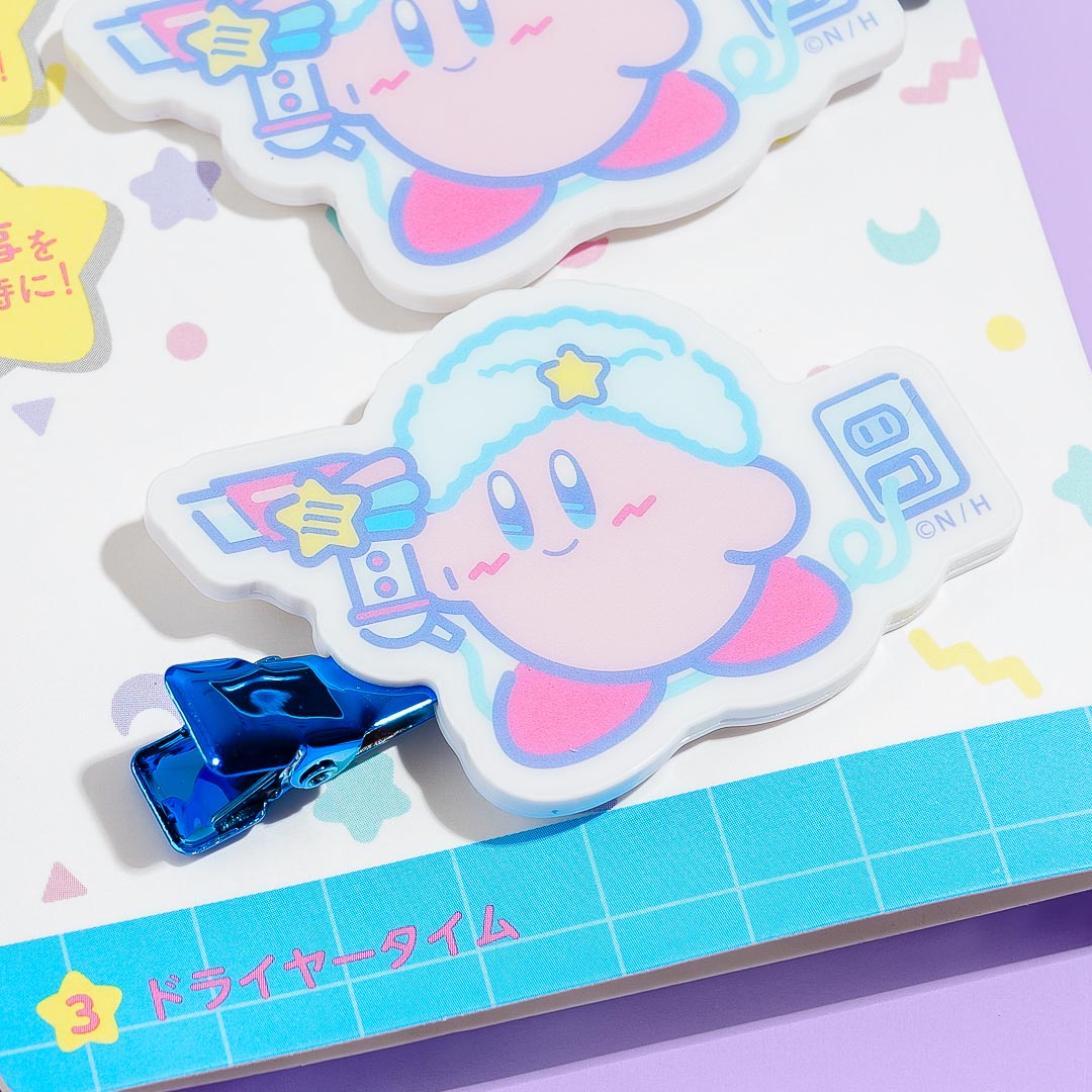 Kirby Sweet Dreams Acrylic Hair Clips - Dryer Time