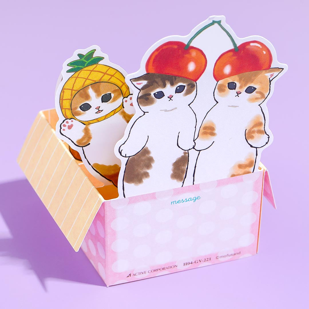 Mofusand Fruity Pop Up Greeting Card
