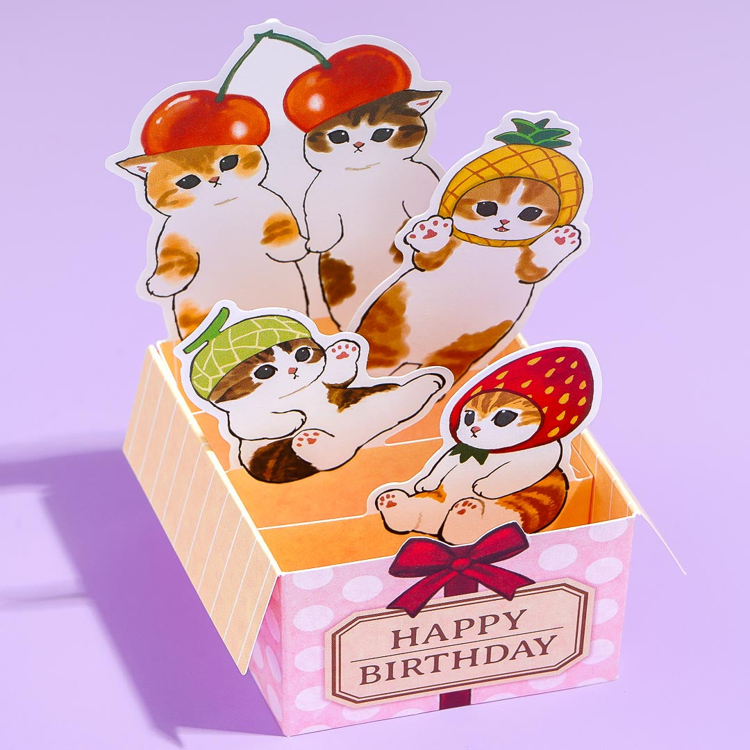 Mofusand Fruity Pop Up Greeting Card