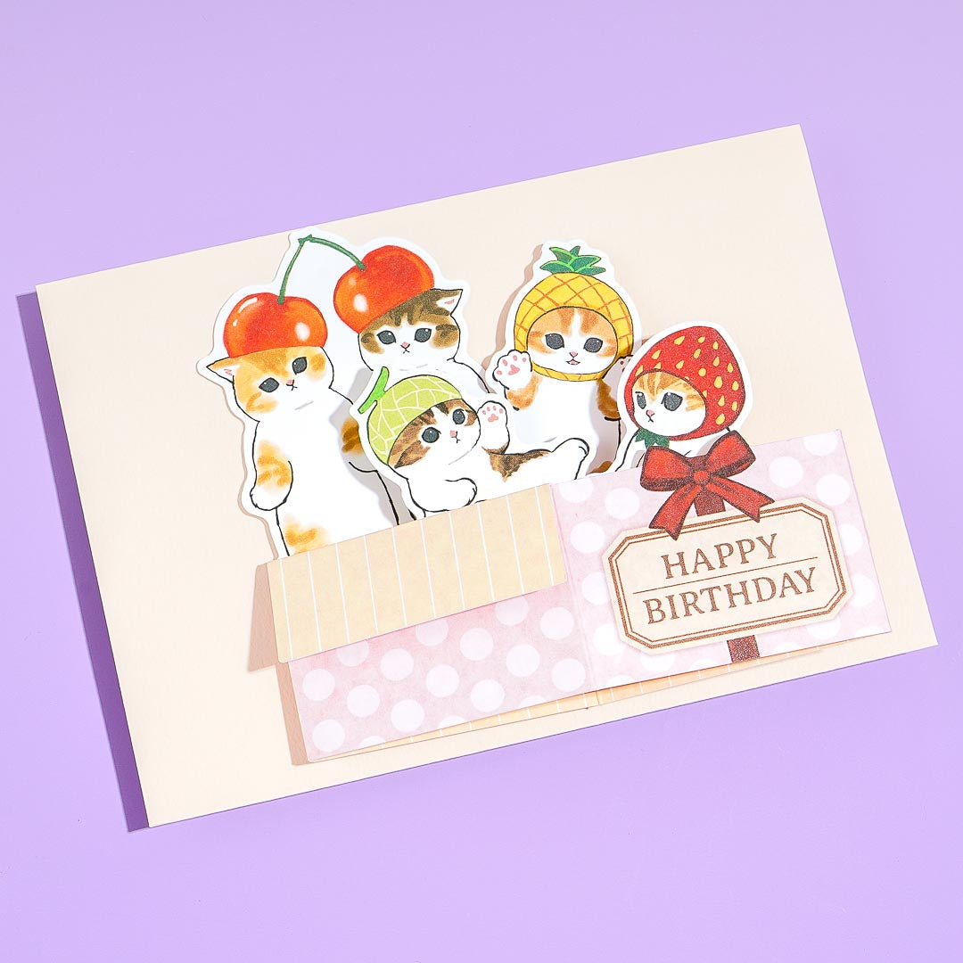Mofusand Fruity Pop Up Greeting Card