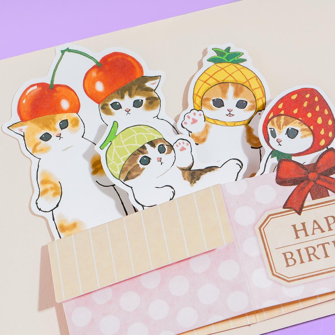 Mofusand Fruity Pop Up Greeting Card
