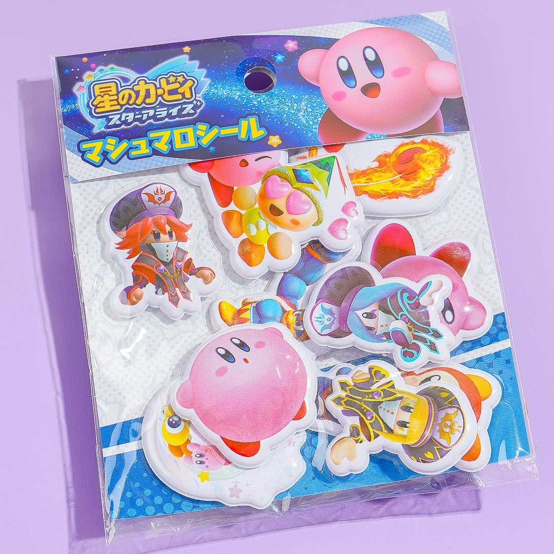 Kirby Star Allies Marshmallow Seal Puffy Stickers