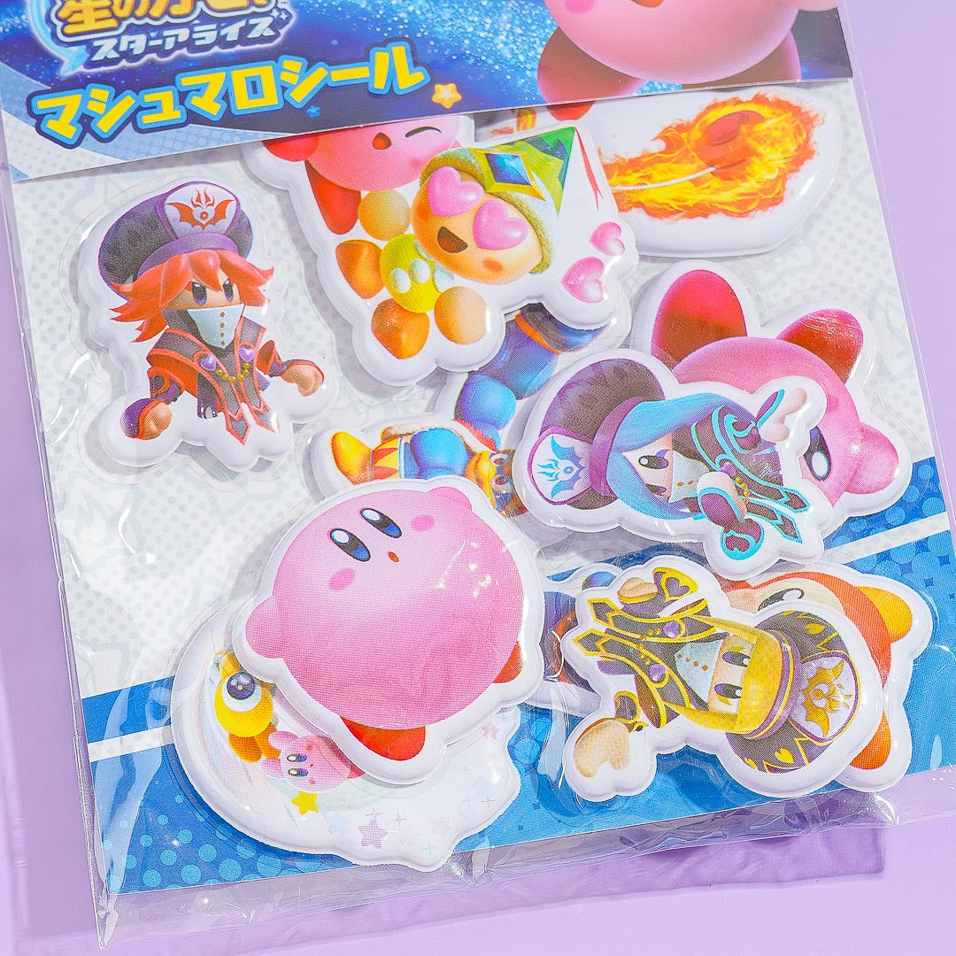 Kirby Star Allies Marshmallow Seal Puffy Stickers