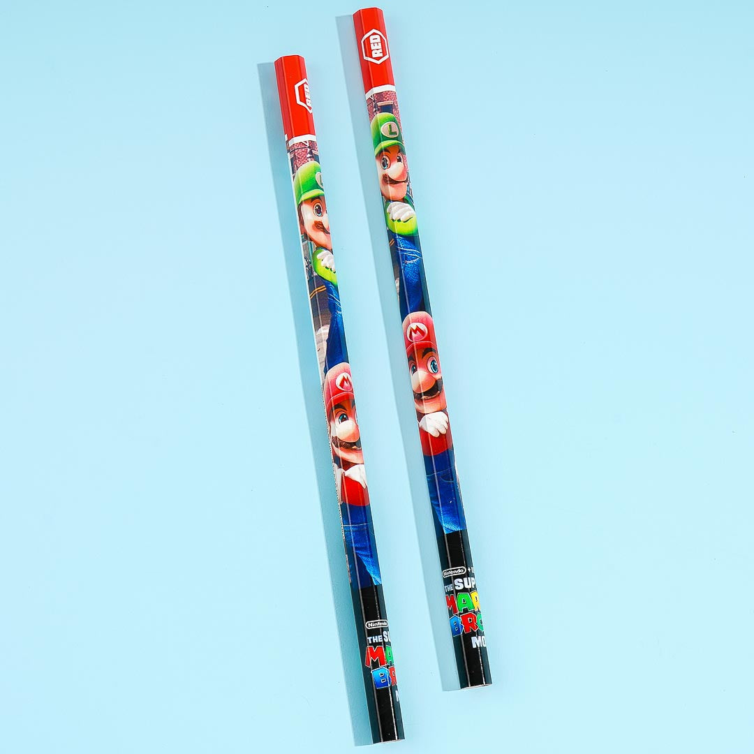 Super Mario Hexagon Pencil Set - Red