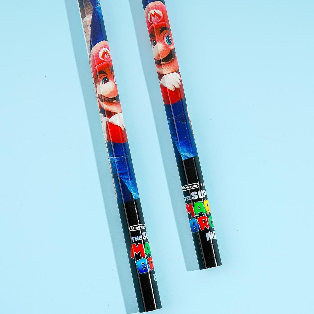Super Mario Hexagon Pencil Set - Red