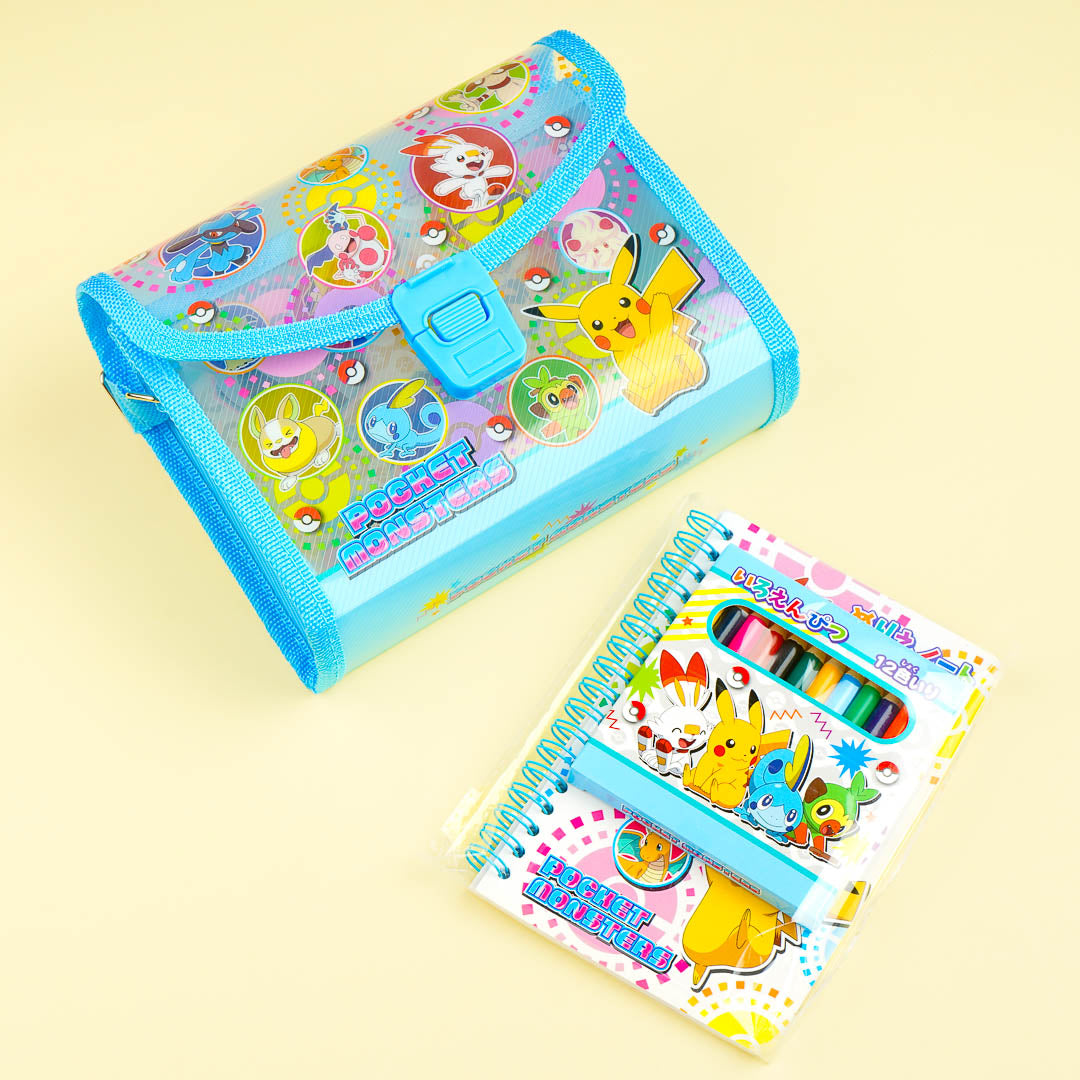 Pokemon Colouring Set With Shoulder Bag