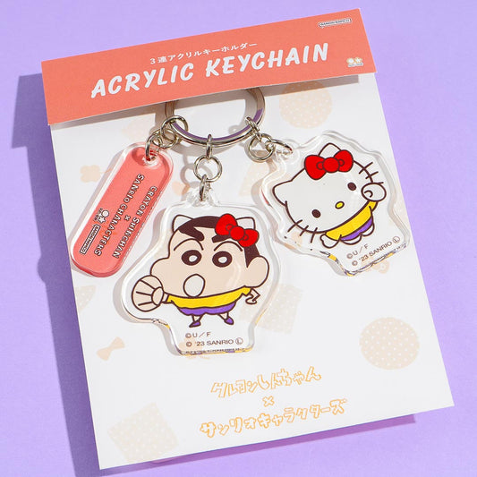 Hello Kitty x Shin-Chan Punch Keychain