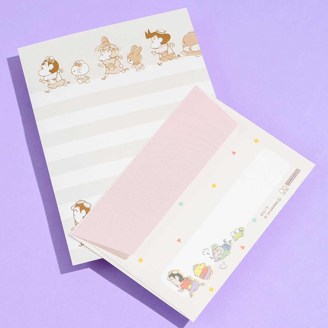 Sanrio Characters x Shin-Chan Mini Letter Set