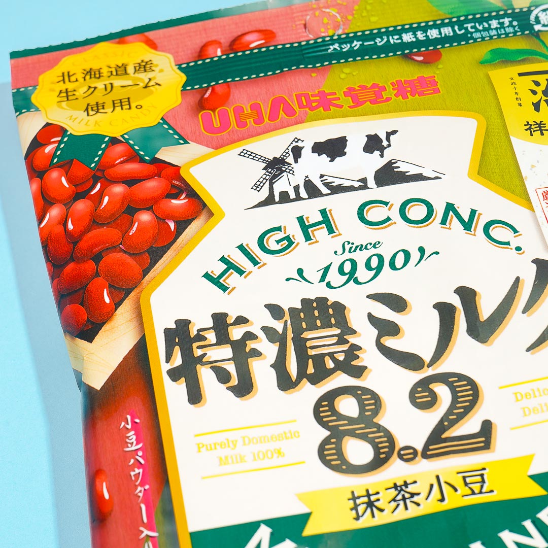 UHA Tokuno Milk 8.2 High Concentrated Candy - Matcha Azuki