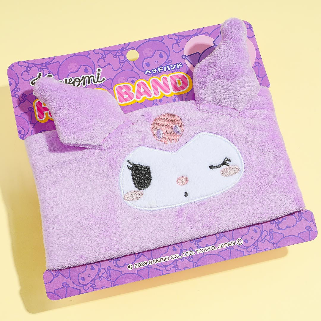 Kuromi 3D Ears Fluffy Headband - Purple