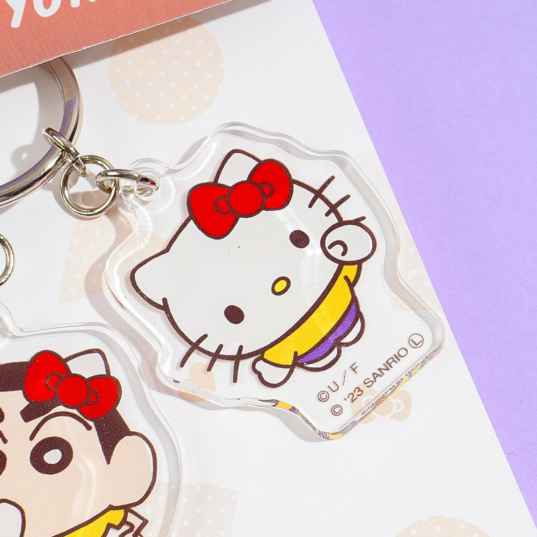Hello Kitty x Shin-Chan Punch Keychain