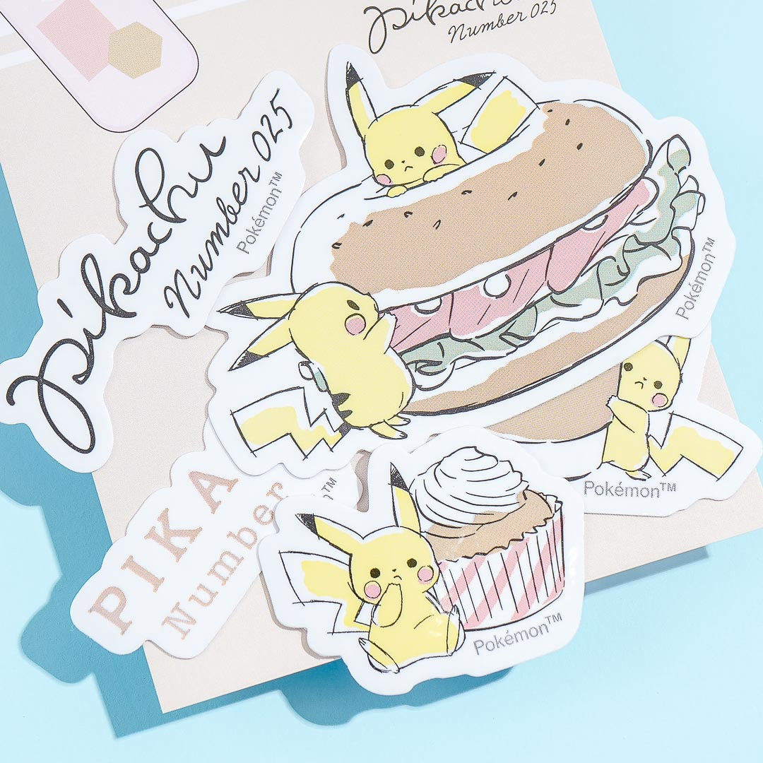 Pokemon Pika Number Cafe Stickers