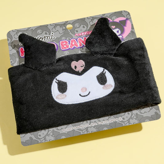 Kuromi 3D Ears Fluffy Headband - Black